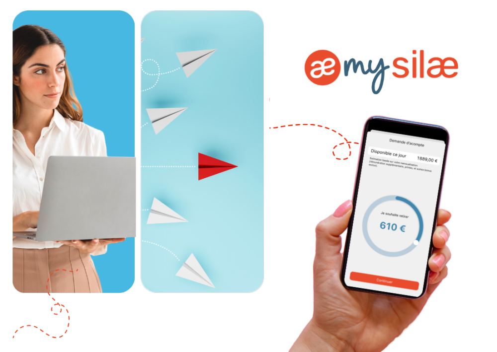 Responsable RH consultant l'application mySilae pour proposer la demande d'acompte sur salaire comme avantage employeur
