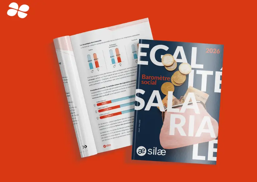 Couverture du baromètre social Silae 2026 présentant une analyse des données issues des bulletins de paie pour étudier les dynamiques du travail en France