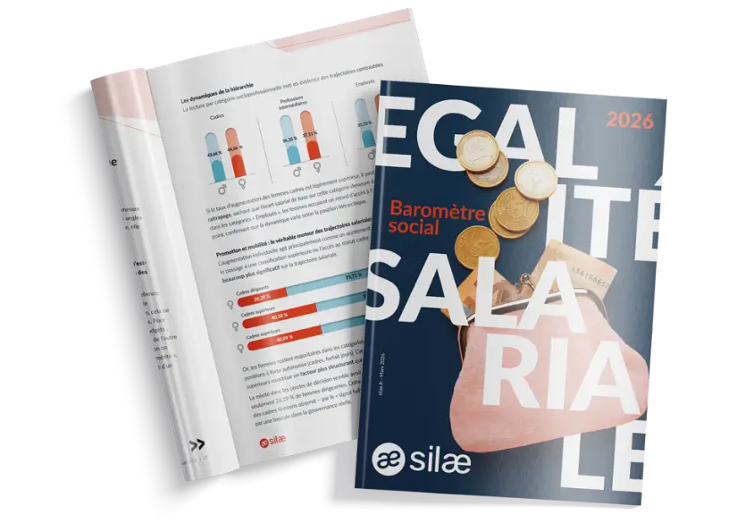 Couverture du baromètre social Silae 2026 présentant une analyse des données issues des bulletins de paie pour étudier les dynamiques du travail en France