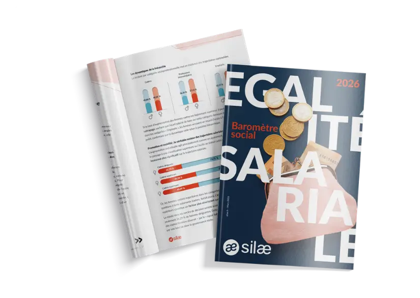 Couverture du baromètre social Silae 2026 présentant une analyse des données issues des bulletins de paie pour étudier les dynamiques du travail en France