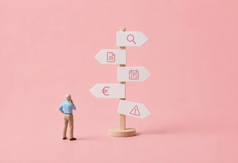 Illustration des différentes zones de risques susceptibles de causer des erreurs de paie lors d'un départ à la retraite.