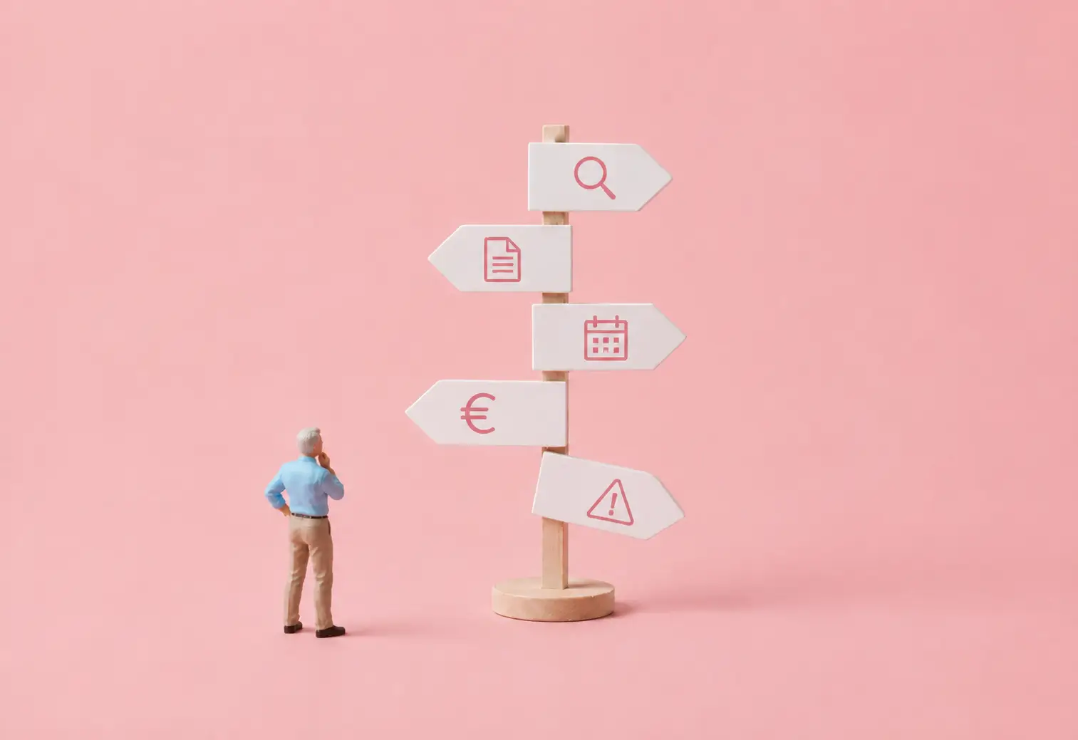 Illustration des différentes zones de risques susceptibles de causer des erreurs de paie lors d'un départ à la retraite.