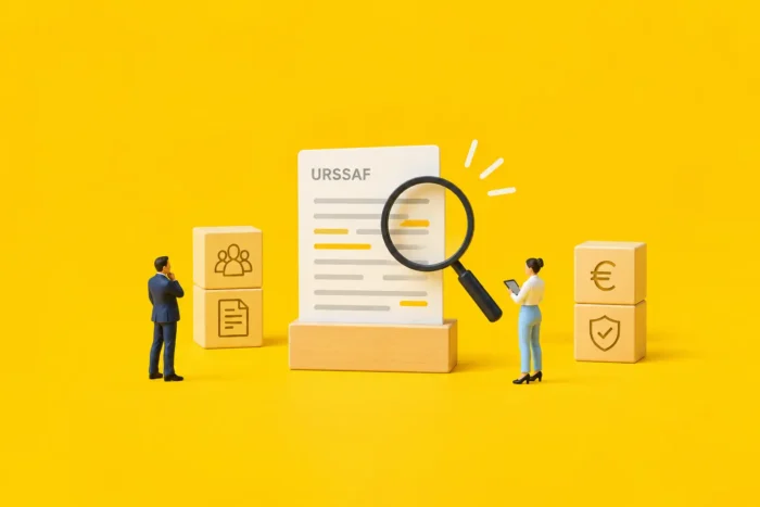 Illustration des points à vérifier dans la paie et les déclarations sociales avant un contrôle Urssaf.
