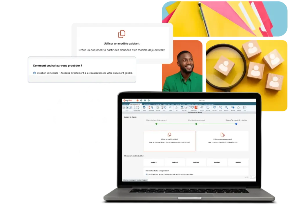Interface du logiciel mySilae Contrats pour la génération automatique de contrats de travail depuis le dossier salarié