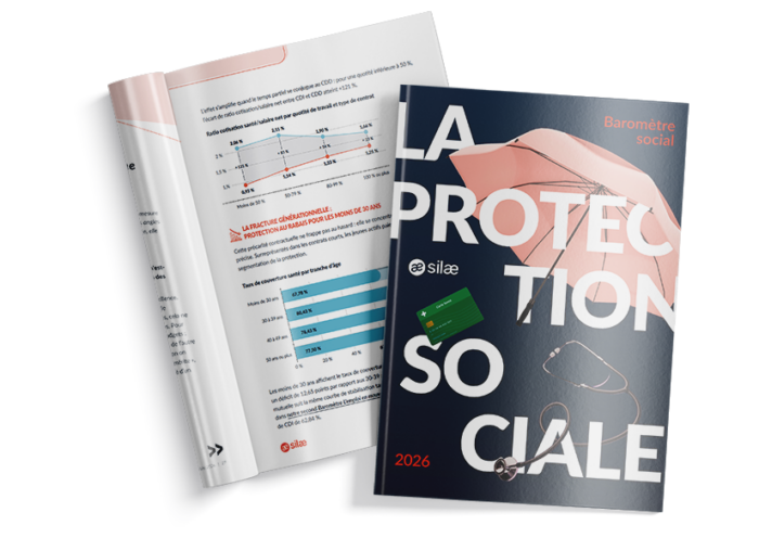 Couverture de la troisième édition du baromètre social Silae dédié à la protection sociale.