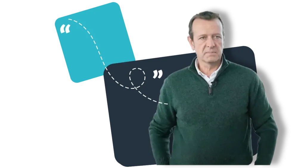 Portrait d’Antoine Cabre avec citation, illustrant son témoignage sur l’utilisation du logiciel de paie My Silae.